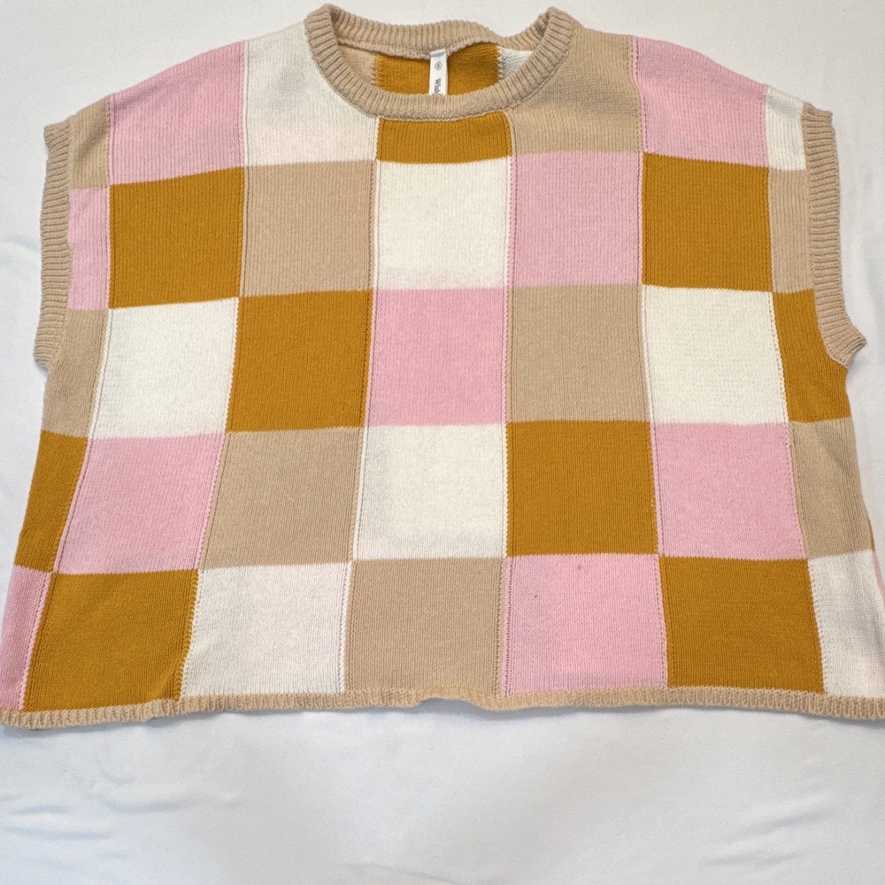 Wishlist Women's Sz S Whitney Colorblock Summer Sweater Sleeveless